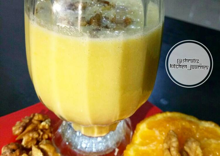 Easiest Way to Prepare Ultimate Orange walnut smoothie