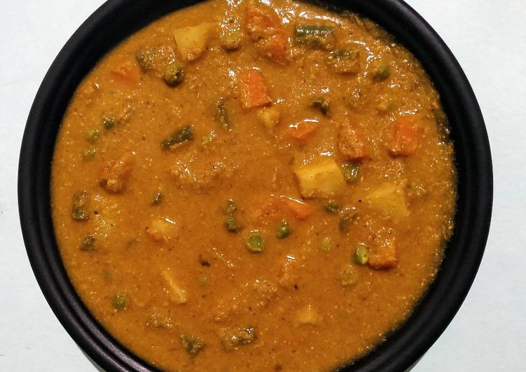 Recipe of Quick South Indian vegitable curry