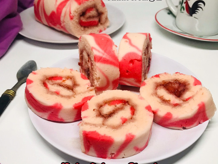 Cara Gampang Menyiapkan Bolu Gulung Strowberry (putih telur) Anti Gagal