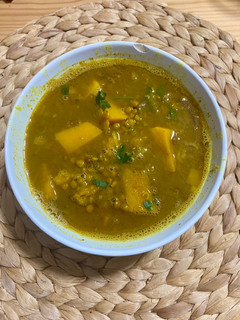 Una foto de Lentejas con calabaza al curry