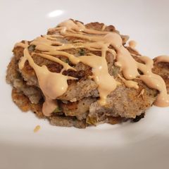 A picture of Vegan potatoes green onion pancakes.
