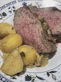 Picaña a la provenzal con papas y batatas