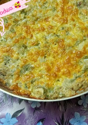 صورة لوصفة القرنبيط باللحمة المفرومة والجبن الشيدر 🥘