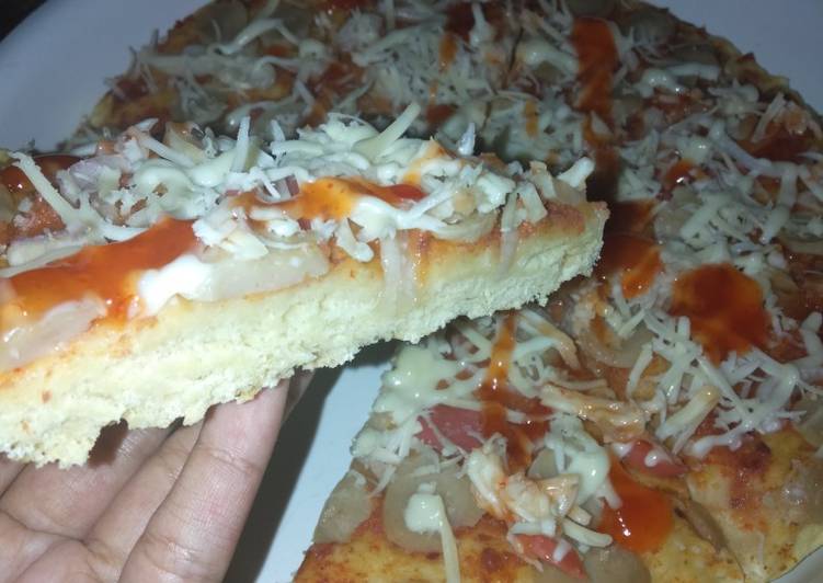 Cara Gampang Menyiapkan Pizza teflon 😁 Anti Gagal