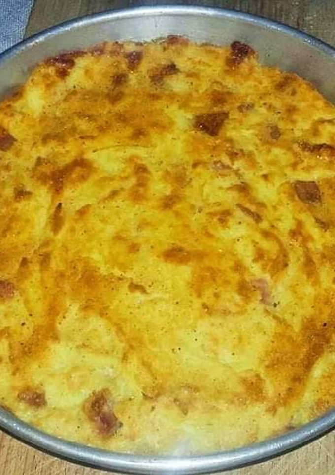 Una foto de Pastel de jamón y papas