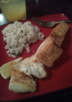 A picture of Super easy 5 ingredient skillet Halibut.