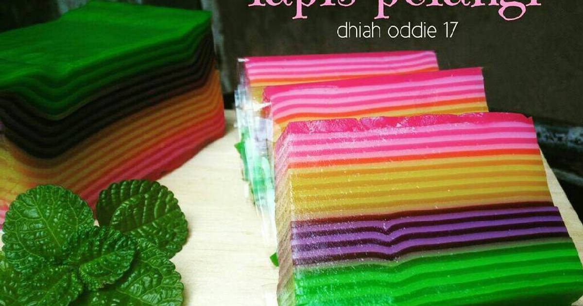 Resep Lapis Pelangi oleh Dhiah Oddie - Cookpad