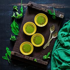 A picture of Spinach Broccoli Almond Soup.