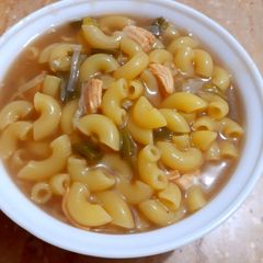 A picture of Hot & Sour Macaroni soup 🍜.