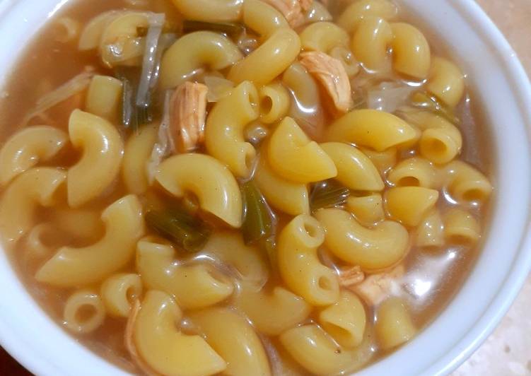 Steps to Prepare Super Quick Homemade Hot &amp; Sour Macaroni soup 🍜