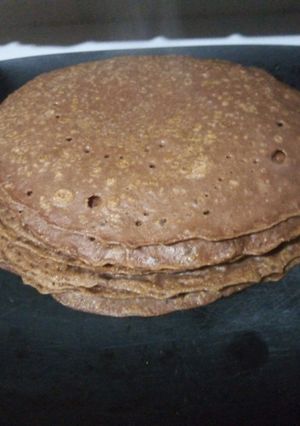 Una foto de Panqueques de harina integral y algarroba