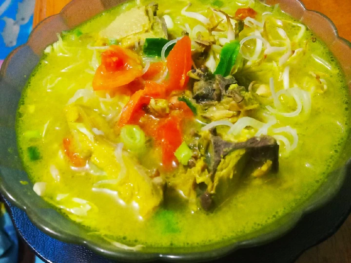 Cara Mudah Menyiapkan Resep Soto ayam santan yang Uenak Anti Ribet, Lezat Sekali