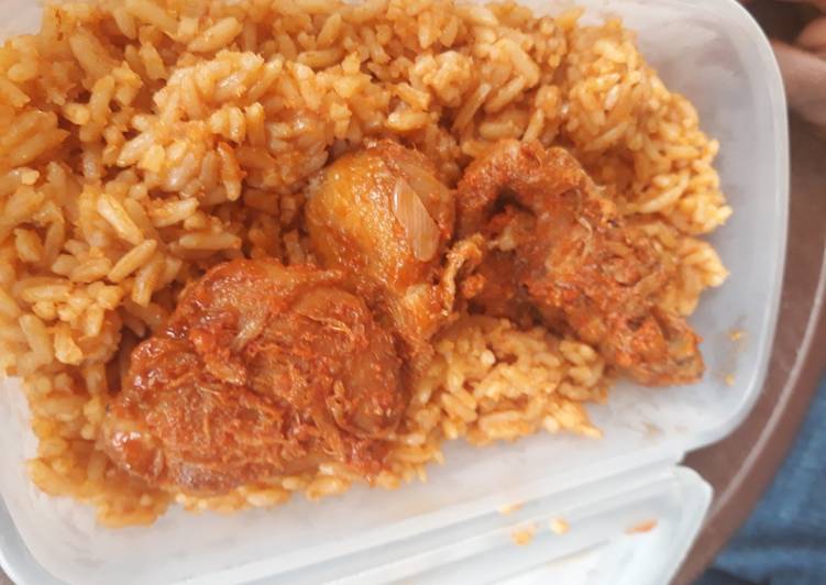 Jollof rice and beef