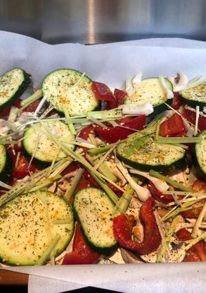 Una foto de Verdura al horno deshidratada light sin aceite