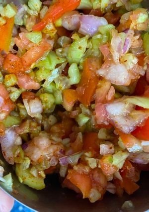 A picture of Kachumbar salad.