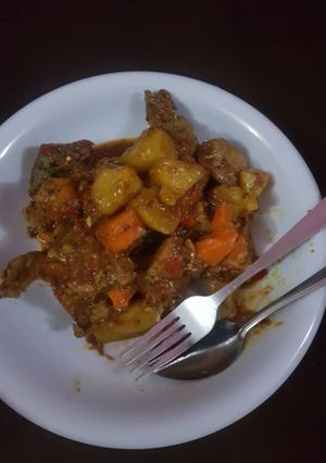 A picture of Chicken pepper soup.