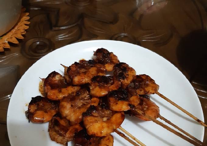 Udang bakar madu pedas