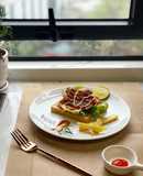 Sandwich giăm bông kèm trứng ốp