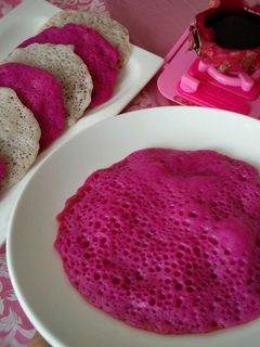 Foto resep Apam Batil/ Serabi Buah Naga
