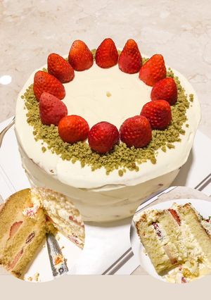 Foto resep Strawberry Shortcake | Strawberry Fresh Cream Cake