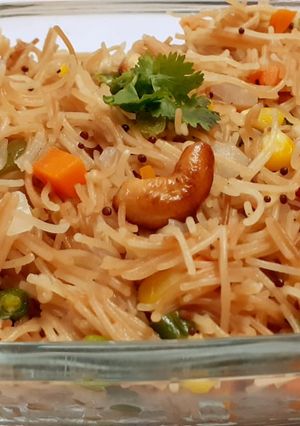 A picture of Vermicelli Upma.Southindian breakfast.