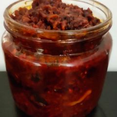 A picture of Mango ginger pickle (Ma inji).