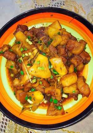 Hình của món Ba Chỉ Heo Kho Dứa (Thơm).
