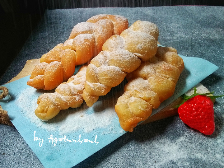 Resep Donat Kepang (eggless) Anti Gagal