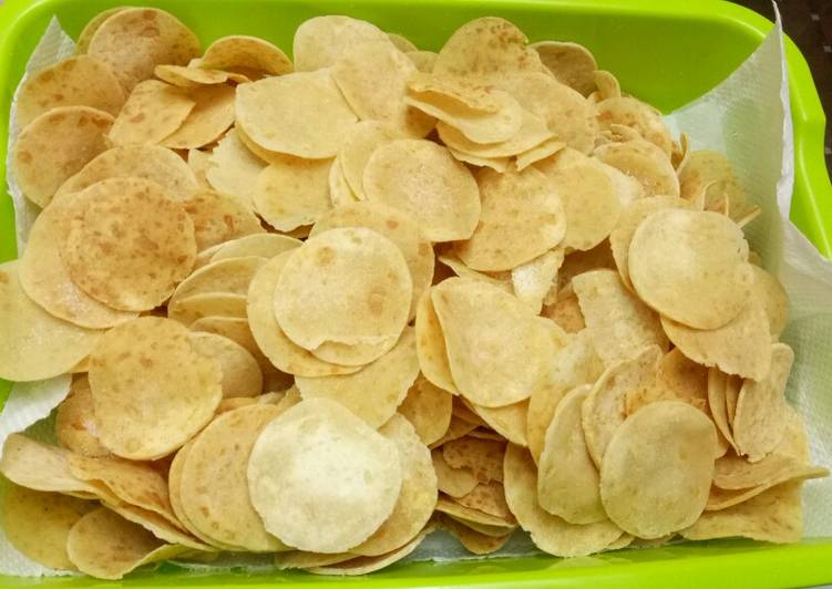 Kripik ampas tahu alias ampas kedelai