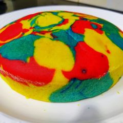 मल्टी कलर वेलवेट केक(Multi colour velvet cake recipe in hindi) A picture of मल्टी कलर वेलवेट केक(Multi colour velvet cake recipe in hindi).