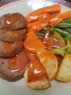 Foto resep Galantin Ayam Saus Merah