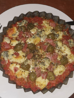 Una foto de Pizza con Masa de Avena