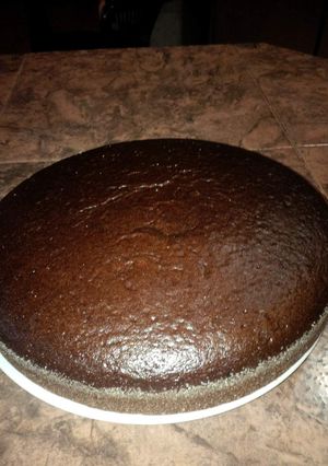 Una foto de Torta de chocolate sin mantequilla, ni leche y ni huevos