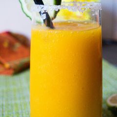 A picture of Simple homemade mango juice #charityrecipe.