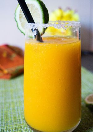 A picture of Simple homemade mango juice #charityrecipe.