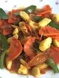 Tumis kapri wortel jagung muda