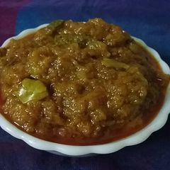 A picture of Sitafal ki khatti mithi sabji widout onion.