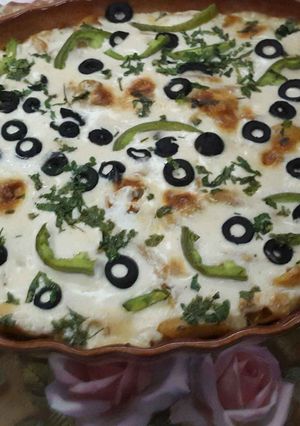 صورة لوصفة طريقة عمل معكرونه بالقشطه