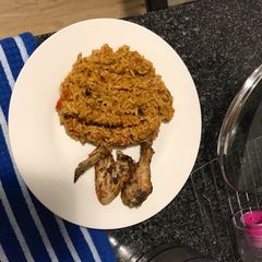 Jollof Rice with a twist A picture of Jollof Rice with a twist.