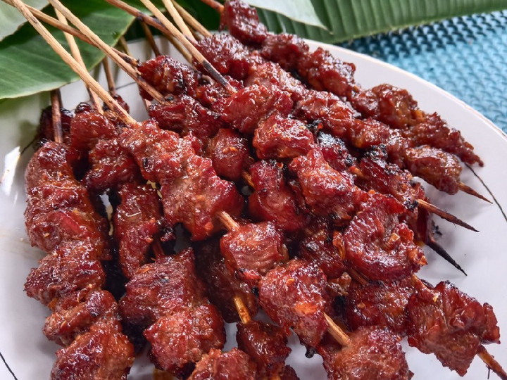 Standar Bagaimana cara bikin Sate Daging Sapii sajian Lebaran  menggugah selera