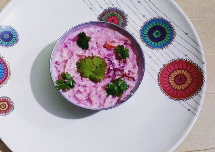Recipe of Speedy Beetroot &amp; Carrot Raita