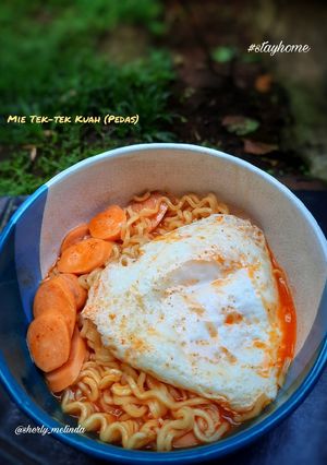 Foto resep Mie Tek-tek Kuah Pedas (Sederhana)