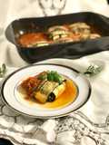 Trouxas de courgette com recheio de ricota, espinafres e nozes