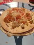 Quesadilla de jamón y Queso con tomate y cebolla