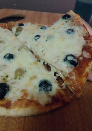 صورة لوصفة البيتزا السريعه