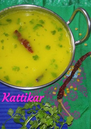 A picture of Dal Tove (Konkani style).