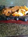 Sirloin steak....with brown sauce & pene