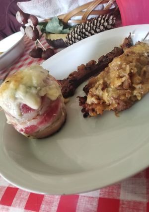 Sajttal töltött vulkán krumpli 🥔 recept fotója