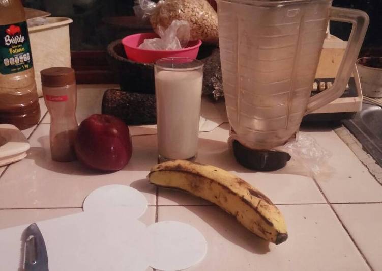 batido de manzana avena y canela