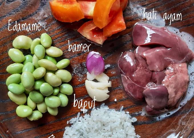 Cara Gampang Menyiapkan Mpasi 4* hati ayam, edamame slow cooker, Bikin Ngiler